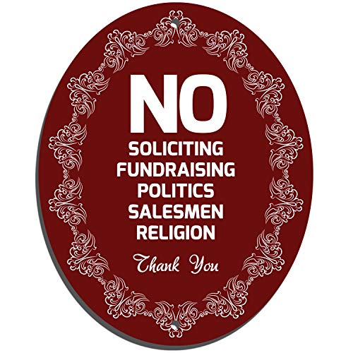 No Soliciting Sign - Burgundy