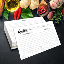 Load image into Gallery viewer, Recipe card - Utensils Black and White
