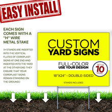 Load image into Gallery viewer, Custom Yard Signs
