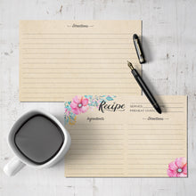 Load image into Gallery viewer, Recipe card - Floral Kraft Look
