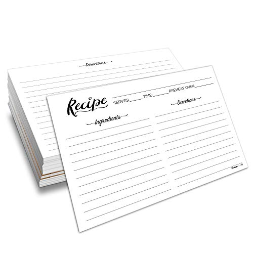 Recipe Card - Black and White